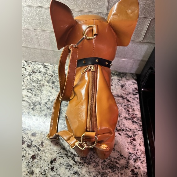 French Bulldog 🐶 Crossbody Bag – Mocha | Chic & Playful Design | New with Tags - Picture 5 of 7